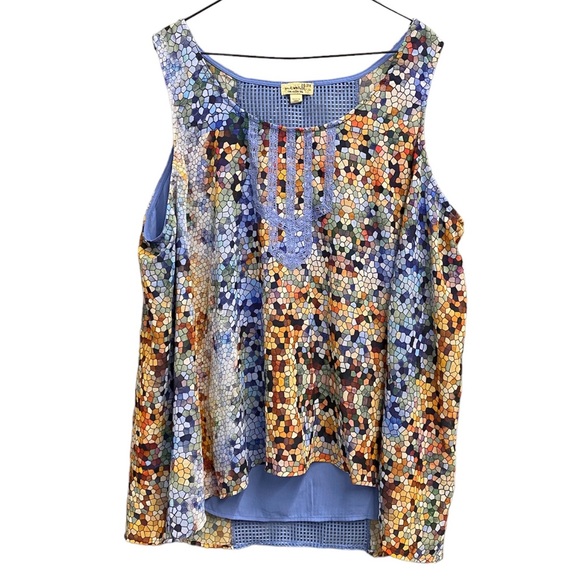 One World Mosaic Tank, SZ 2X - Picture 1 of 7